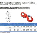 Závěsný řetězový hák otočný WLK 08-8