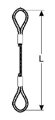 Ocelové lano oko - oko , průměr 10 mm , nosnost 1050 kg