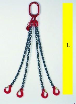 Zvedací vázací řetěz čtyřpramenný 2360kg AK4-06-8-LHG