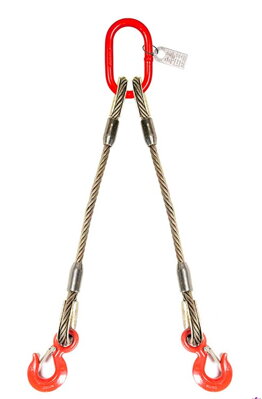 Ocelové lano 2hák , průměr 5 mm , nosnost 350 kg / 250 kg