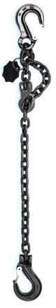 Černý zvedací řetěz hák-hák AK1-B-06-8-LHG-LHO-VHS