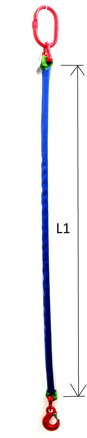 Zvedací smyčka jednopramenná s okem a hákem 5000kg CLG1-050-LHO