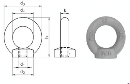 Oko s matkou RIM 582-M12-Zn