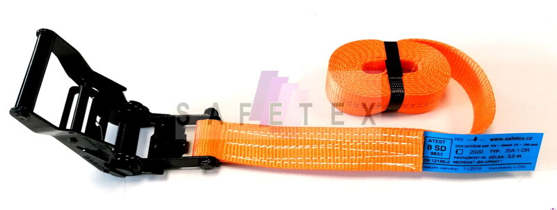 upínací pás 35mm s černou ráčnou 35A-1-DR 2000kg upínací pás 35mm s černou ráčnou 35A-1-DR 2000kg