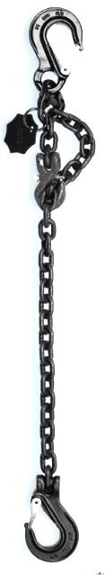 Černý zvedací řetěz hák-hák AK1-B-06-8-LHG-LHO-VHS