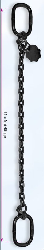 Černý zvedací řetěz oko-oko AK1-B-10-8-AR