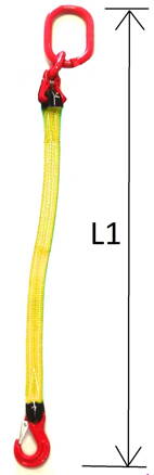 Zvedací plochý pás jednopramenný s okem a hákem 3000kg HBG1-030-LHO