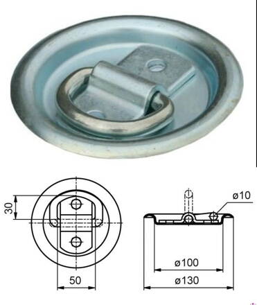 Upínací bod ZBR 10 na 800kg